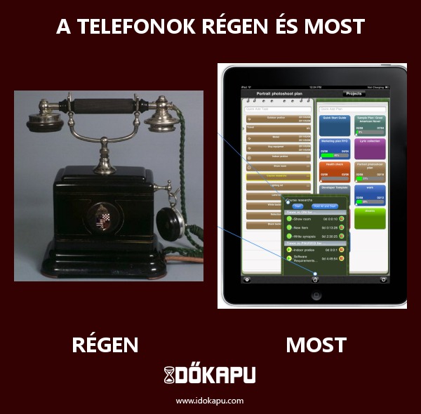 a telefonok régen és most
 
 title=